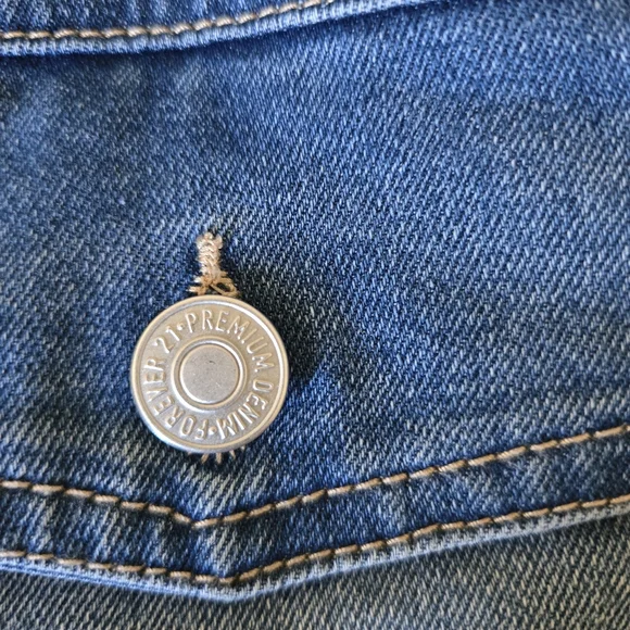 Forever 21 Women's Size S Oversized Ombre Premium Denim Sherpa Lined Jacket Warm - Picture 11 of 15